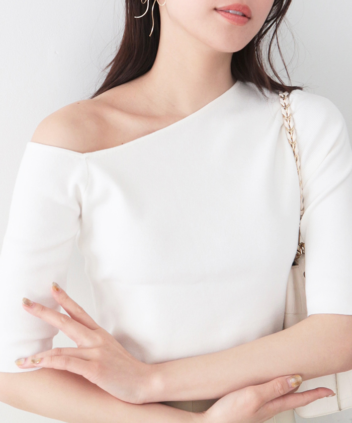 22AW・希少美品✨エムエムシックス ディストレスニットセーター アシンメトリー 22AW・希少美品✨エムエムシックス ディストレスニットセーター