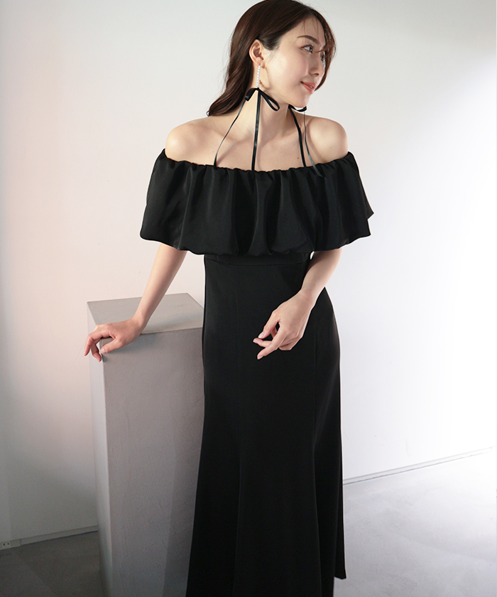 オフショルダー ドレス フレア ベルベット リュクス 2色 韓国 楽天市場】送料無料 結婚式ドレス 二次会ドレス ワイン赤 ベロア